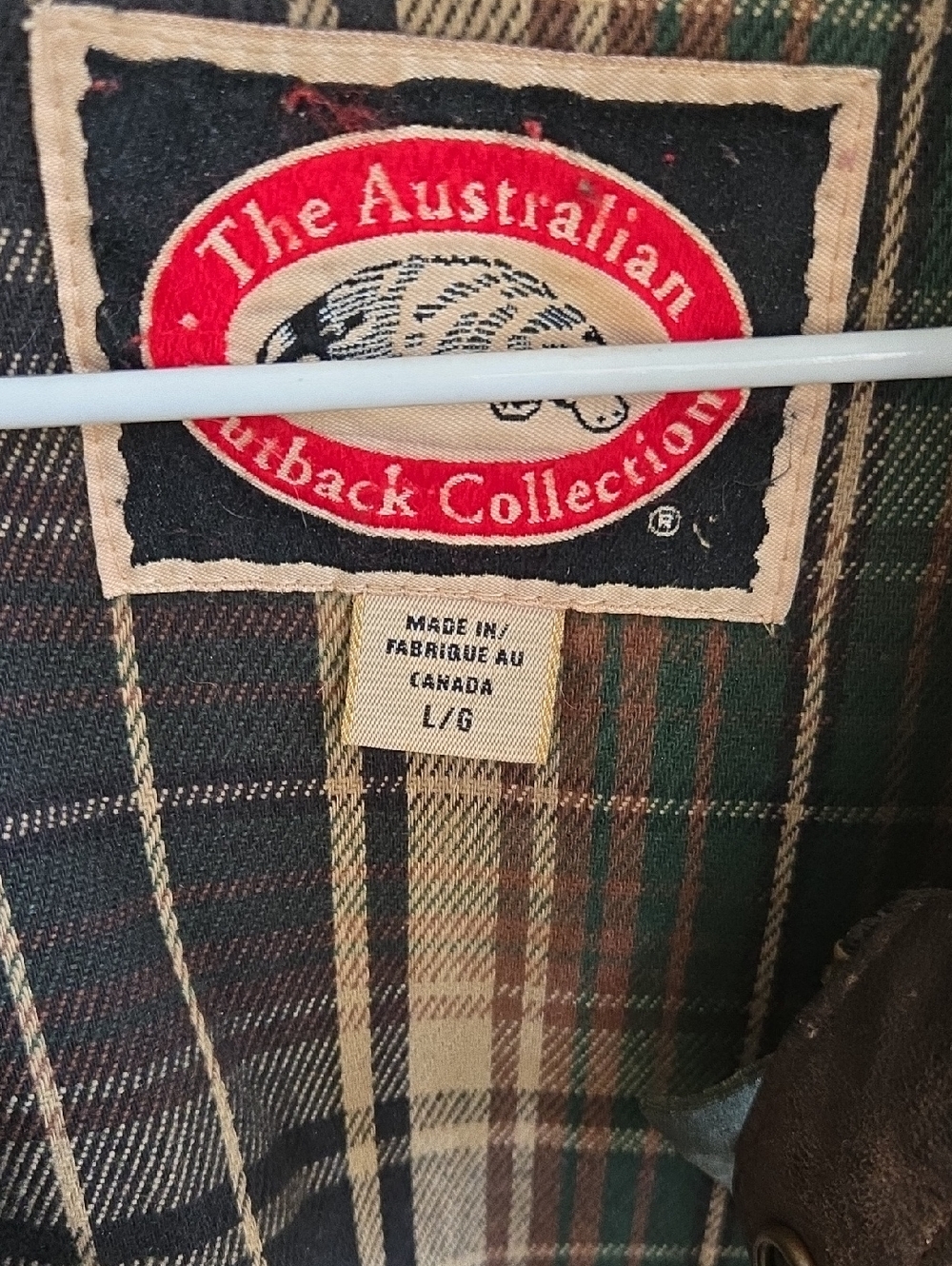 The Australian Outback Collection Plaid Shirt Jacket - Green/Brown Waxed